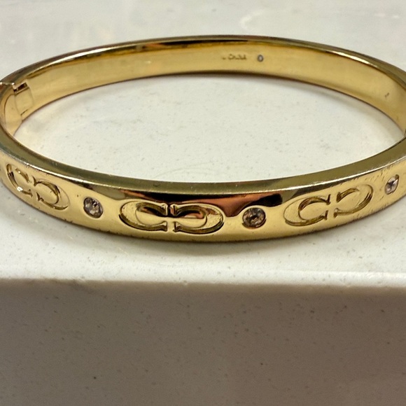Coach Jewelry - Coach Gold Designer Bangle Bracelet